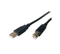 Sharkoon Câble USB 2.0 A vers B Mâle/Mâle Noir 3m - Réf. 4044951015276 - Connecteurs USB Type A et Type B - Longueur 3 mètres