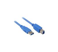 Sharkoon - Câble Usb - Usb A 9 Broches Type A (M) - Usb A 9 Broches Type B (M) - 1 M ( Usb 3.0 ) - Noir