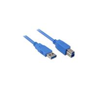 Sharkoon - Câble Usb - Usb A 9 Broches Type A (M) - Usb A 9 Broches Type B (M) - 5 M ( Usb 3.0 ) - Noir