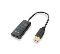 Sharkoon Carte Son USB 7.1 Canaux - SNR 93dB - ADC 16bit/48kHz - Sortie Casque 3.5mm - Compatible Windows, macOS, Linux - Chipset C-Media CM108B