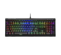 Sharkoon Clavier Gaming Noir, 87 clés, Arc-en-ciel, USB, Mécanique, AZERTY
