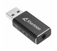 Sharkoon DAC Pro S - Adaptateur Audio USB Type-A vers Jack 3.5mm, 2V, Compatible Windows/macOS/Linux/Android, Dimensions 42x17.3x9.7mm, 8g