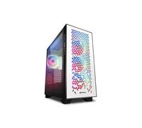 Sharkoon ELITE SHARK CA300H Tower Blanc : Boîtier PC ATX/EATX, 4x 3.5", 7x 2.5", 8 slots, 3x 120mm avant, 1x 120mm arrière, Verre Trempé, USB 3.2 Gen 1/Gen 2 Type-A/C