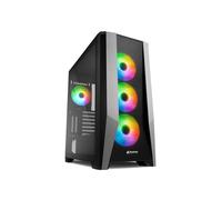 Sharkoon ELITE SHARK TG7M RGB Noir - Boîtier PC ATX/EATX/micro ATX/Mini-ITX, 3x 120mm avant, 1x 120mm arrière, USB 3.2 Gen 1/Gen 2, Vitre trempée
