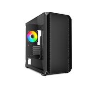 Sharkoon MK2 RGB Micro Tower Noir - Micro ATX / Mini-ITX, 2x 3.5", 3x 2.5", 2x USB 3.2 Gen 1, 1x USB 3.2 Gen 2 Type-C, Ventilateurs 120mm, RGB, Verre Trempé