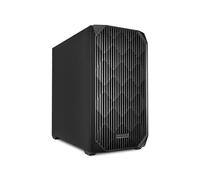 Sharkoon MK3 Micro Tower Noir - Boîtier PC micro ATX/Mini-ITX, 2x 3.5", 3x 2.5", USB 3.2 Gen 1/Gen 2, 2x 120mm inclus, Ventilation optimisée, Filtre anti-poussière