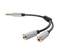 Sharkoon PMP35 Câble - Adaptateur Combo Audio - 12 cm Argent