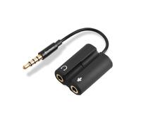 Sharkoon PMP35 Câble Audio 3.5mm Mâle/Femelle 0.12m Noir : Connecteur 3.5mm Mâle vers 3.5mm Femelle, Longueur 0.12m, Noir, Poids 164g.