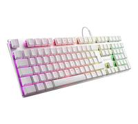 Sharkoon PureWriter Clavier mécanique RGB Discret (éclairage RVB, commutateurs Bleus, Touches Plates, Effets d'éclairage, câble USB Amovible) Blanc