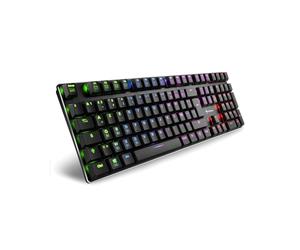 Sharkoon PureWriter RGB Clavier Gamer AZERTY Français USB Noir - Switchs Kailh Blue, Rétroéclairage LED RGB, Anti-Ghosting, 1000Hz, Câble 1.5m, Windows