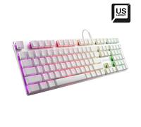 Sharkoon PureWriter RGB Red clavier Gaming USB QWERTY Anglais américain Blanc