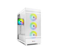 Sharkoon REBEL C50 RGB Blanc - Boîtier PC Full Tower ATX/micro ATX/Mini-ITX, 3x120mm avant, 1x120mm arrière, Verre trempé, USB 3.2 Gen 2, Filtre anti-poussière