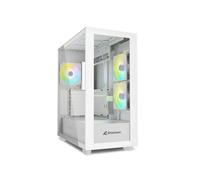 Sharkoon Rebel C60 Blanc - Boîtier PC Midi Tower ATX / micro ATX / Mini-ITX, 3x120mm, Acier/Verre Trempé, USB 3.2 Gen 1/Gen 2 Type A/C