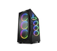 Sharkoon REV300 Tower Noir ATX/EATX/micro ATX/Mini-ITX, 3x140mm Avant, 3x120mm Arrière, USB 3.2 Gen 1/Gen 2, Radiateur 420mm, Verre Trempé