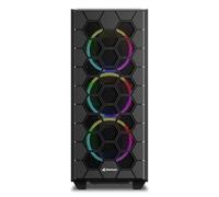 Boitier Moyen Tour ATX Sharkoon Hex RGB avec panneau vitré (Noir)
