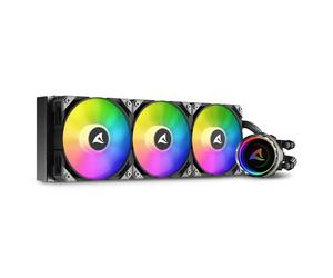 Sharkoon S90 RGB Boitier PC, Processeur Refroidisseur de liquide tout-en-un 12 cm Noir 1 pièce(s)