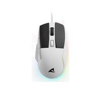 Sharkoon SGM35 Souris Optique USB Type-A 6400 DPI, 6 Boutons Programmables, Molette, Accélération 20G, Mémoire 8KB, Éclairage Multi, Droitier, Blanc