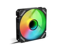 Sharkoon SHARK Mirror 120 PWM RGB - Ventilateur 12cm, 500-1500 RPM, 99.52 m³/h, 1.23 mmH2O, FDB, 26.8 dB(A), LED RGB 4-Pin, 12V, Noir