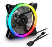 Sharkoon Shark Mirror RGB PWM Reverse 120mm schwarz 120 Case Fan black
