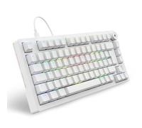 Sharkoon Skiller SGK25 Clavier de jeu RVB, disposition 75 %, Hot Swap, commutateurs lubrifiés Huano Red, blanc