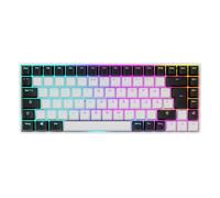 Sharkoon Skiller SGK50 S3 blanc, clavier de jeu RVB, jaune Gateron, disposition 75 %