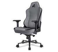 Sharkoon Skiller SGS40 Chaise de Gaming avec revêtement en Cuir synthétique Noir/Gris