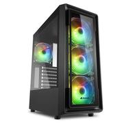 sharkoon tk4 rgb atx 2xusb3.0 1xusb2.0 boîtier sans police noir