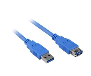 Sharkoon USB 3.0 M>F câble USB 3 m Bleu