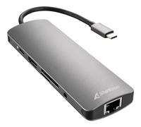 Sharkoon USB 3.0 Type C Combo Adapter Carte et Adaptateur d'interfaces HDMI, RJ-45, USB 3.2 Gen 1 (3.1 Gen 1)