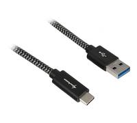 Sharkoon Usb 3.1 A-C Bk/Gy 0.5m Alu + Braid