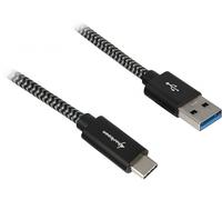 Sharkoon Usb 3.1 A-C Bk/Gy 0.5m Alu + Braid