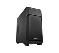 Sharkoon V1000 Mini Tower Noir - Boîtier PC Micro-ATX/Mini-ITX, 2x3.5", 2x2.5", Façade Mesh, 2x USB 3.2 Gen 1, Vent. 120mm Avant/Arrière, Hauteur CPU 15.5cm