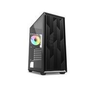 Sharkoon VK2 Full Tower Noir - ATX/micro ATX/Mini-ITX, 3x120mm avant, 1x120mm arrière, USB 3.2 Gen 2, Baies 2x3.5" + 4x2.5", Panneau Verre Trempé