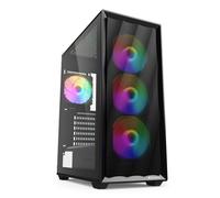 SHARKOON VK4 Rainbow Case PC ATX Nero 4 Ventole RGB 120mm Radiatore 360mm USB 3.0