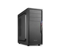 Sharkoon VS4-V Midi Tower Noir - Boîtier PC ATX/micro ATX/Mini-ITX, 3x 5.25" ext, 3x 3.5" int, 4x 2.5", USB 3.2 Gen 1, Ventilateur 120mm avant