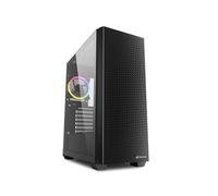 Sharkoon VS9 RGB Midi Tower Noir ATX/micro ATX, 2x120mm Avant, 1x120mm Arrière, 2x140mm Haut, USB 3.2 Gen 1/Gen 2 Type A/C, Vitre Trempée