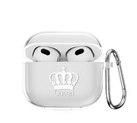 SharkProten Coque Airpods Compatible avec Airpods 3 génération avec Porte-Clés Coque Transparente TPU pour Airpod 3ème Protection Coque pour Femme et Homme Airpods Case Cover