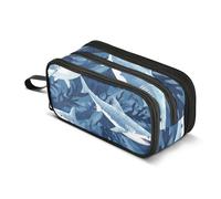 Sharks-2734 Trousse à crayons de grande capacité pour garçons et filles 3 compartiments pour étudiants, papeterie, marqueur pour l'école, le bureau, le travail, Requins - 2734, Taille unique, Mallette