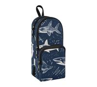 Sharks-2735 Trousse à crayons de grande capacité avec compartiment pour étudiants, cartable, papeterie, marqueur pour l'école, le bureau, le travail, Requins - 2735, Taille unique, Mallette