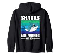 Sharks Are Friend Not Food Requin Océan Habitants Mer Shark Sweat à Capuche