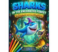 Sharks in the Enchanted Forest: Coloring Book for Kids Ages 6-10 | Magical Sharks, Enchanted Forest Adventures and Fantasy Worlds | 60 Original Illustrations to Color | Perfect Gift for Kids