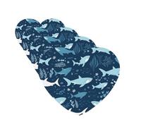 Sharks Lot de 4 cartes de désodorisants de voiture personnalisables, cadeaux pour homme et femme, tablettes d'aromathérapie à suspendre, cartes parfumées pour armoire, salle de bain