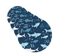 Sharks Lot de 4 cartes de désodorisants de voiture personnalisables, cadeaux pour homme et femme, tablettes d'aromathérapie à suspendre, cartes parfumées pour armoire, salle de bain