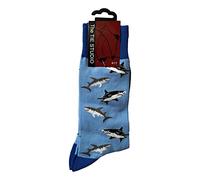Sharks on Blue - Chaussettes de cheville unisexe - Taille 38 à 44