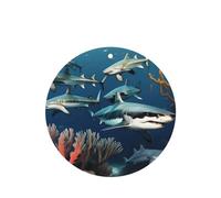 Sharks under the sea Lot de 4 désodorisants parfumés à la lavande à suspendre pour intérieur de véhicule, décoration parfumée double face pour voiture, maison, placard