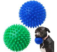 SHARLOVY Balles couineuses de 11,4 cm pour Chiens de Grande Taille, balles à Picots pour mâcheurs agressifs, Jouets à mâcher durables pour Chiots pour Faire Leurs Dents, Jouets indestructibles à