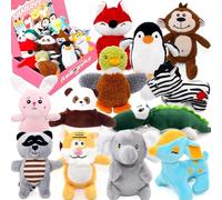 SHARLOVY Chien Squeaky Jouets pour Petits Chiens, Pack 12 | Jouet pour chiot en peluche, jouet à mâcher pour dentition,pour chiens petit à moyen, jouet doux pour chien,en coffret cadeau