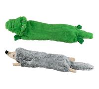 SHARLOVY Lot de 2 Jouets couineurs pour Chien sans Rembourrage en Peluche froissée pour Grande Race, Durable, Jouets à mâcher Mignons pour Chiot