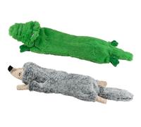 SHARLOVY Lot de 2 Jouets couineurs pour Chien sans Rembourrage - Jouets en Peluche pour Chien de Taille Moyenne - à mâcher durables - Jouets à mâcher pour Animaux Mignons