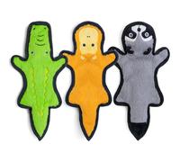 SHARLOVY Lot de 3 Jouets couineurs pour Chien - Longue durée - Jouet à mâcher en Peluche pour Chien agressif - Jouet à mâcher Durable avec 6 Couches résistantes pour Les Chiens de Taille Moyenne et